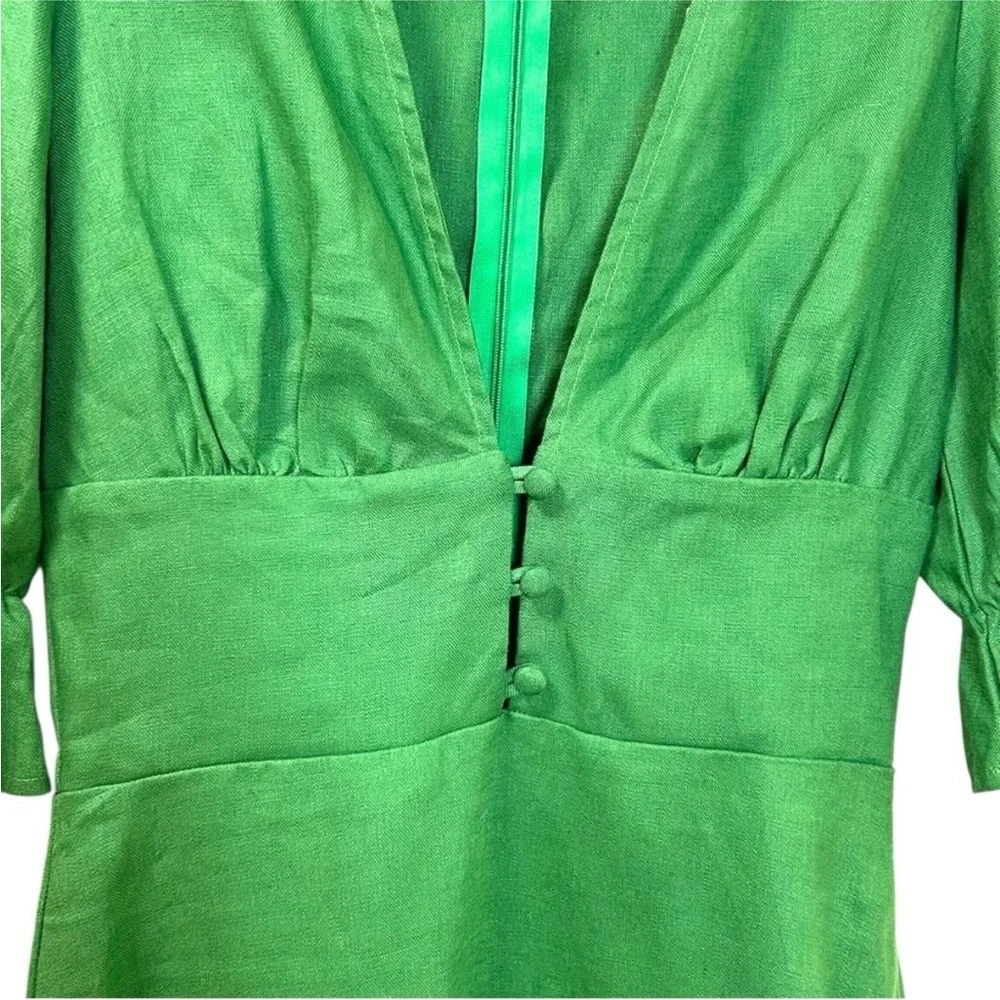 Reformation Simi Linen Mini Dress Size 12 - Picture 9 of 11